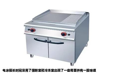 电冰箱长时间没用了保鲜室和冷冻室出现了一些霉菌并有一股味道