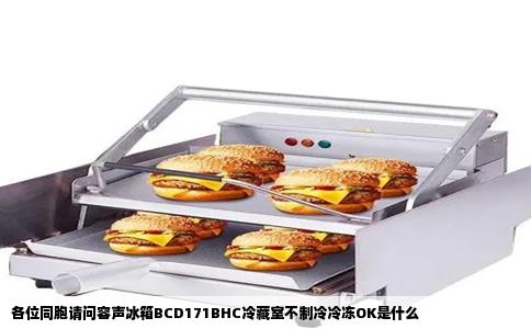 各位同胞请问容声冰箱BCD171BHC冷藏室不制冷冷冻OK是什么