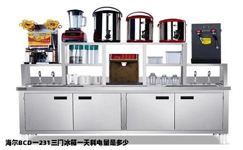 海尔BCD一231三门冰箱一天耗电量是多少