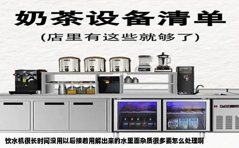 饮水机很长时间没用以后接着用解出来的水里面杂质很多要怎么处理啊