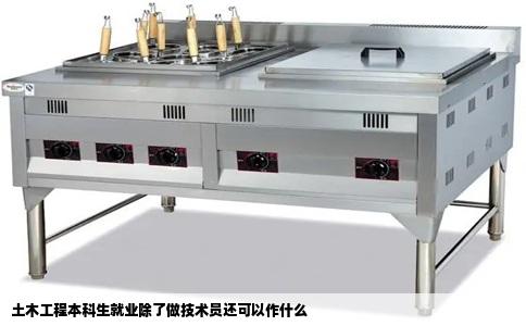 土木工程本科生就业除了做技术员还可以作什么