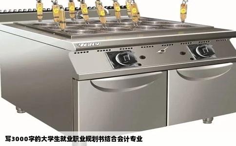 写3000字的大学生就业职业规划书结合会计专业