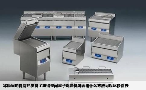 冰箱里的肉腐烂发臭了熏得整间屋子都是臭味要用什么方法可以尽快除去