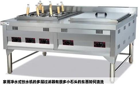 家用净水式饮水机的多层过滤器有很多小石头的东西如何清洗