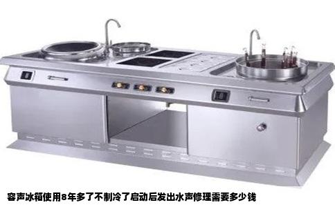 容声冰箱使用8年多了不制冷了启动后发出水声修理需要多少钱