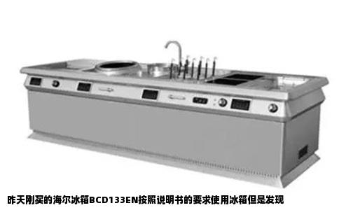 昨天刚买的海尔冰箱BCD133EN按照说明书的要求使用冰箱但是发现