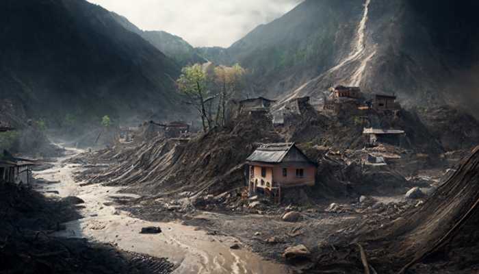 日本地震吓人瞬间90%房屋损毁还有道路变成一条沟