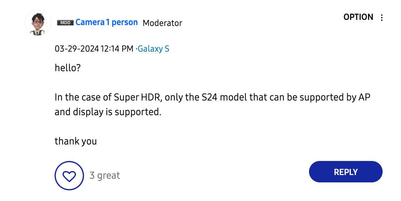 三星确认GalaxyS23及以下版本无法更新SuperHDR功能_热点资讯